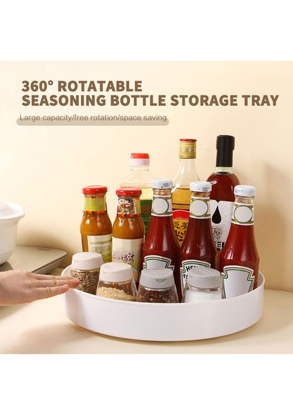 02 1 Döner Tepsi Makyaj Organizatör Kozmetik Baharat Kavanoz Organizatör Tuvalet Tepsisi Banyo Tepsisi Kurutulmuş Depolama Rafı Mutfak (Yurt Dışından) fırsatları