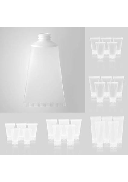 F 5 Adet 15ML/20ML/50ML/100ML Seyahat Boş Şeffaf Plastik Tüp Kozmetik Krem Losyon Şampuan Banyo Losyonu Kapları Şişeleri (Yurt Dışından) modelleri