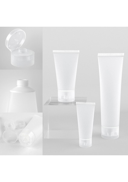 F 5 Adet 15ML/20ML/50ML/100ML Seyahat Boş Şeffaf Plastik Tüp Kozmetik Krem Losyon Şampuan Banyo Losyonu Kapları Şişeleri (Yurt Dışından) indirimleri
