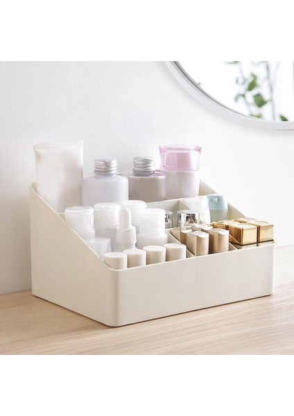 Kayısı Rengi Kozmetik Saklama Kutusu Cilt Bakımı Raf Büyük Kapasiteli Makyaj Organizatör Konteyner Yatak Odası Tezgah Mutfak Fırçaları Takı (Yurt Dışından)