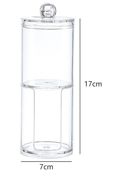 5 Bambu Makyaj Pamuk Çubukla Organizatör Kutusu Şeffaf Kozmetik Pamuk Pedleri Tutucu Plastik Qtip Konteyner Banyo Organizatör #w (Yurt Dışından)