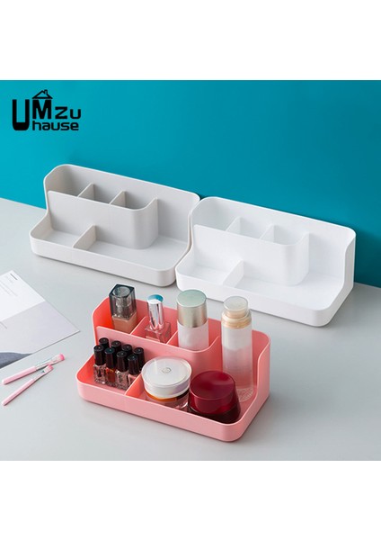 6 Izgaralar Kayısı Kozmetik Saklama Kutuları Makyaj Organizatör Ruj Fırçası Uzaktan Kumanda Kalem Tuvalet Kutusu Ev Banyo Masaüstü Organizasyonu (Yurt Dışından) fırsatları