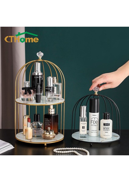 03 Makyaj Kozmetik Organizatör Işık Lüks Demir Depolama Rafı Banyo Dresser Cilt Bakım Ürünleri Masaüstü Kozmetik Depolama Rafı (Yurt Dışından) fiyatları