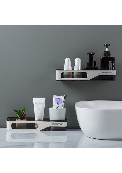 R-Beyaz ve Çay Sondaj Olmadan Banyo Rafı Duvara Monte Şampuanlık Köşe Rafları Banyo Duş Rafı Duş Jeli Depolama Organizatör (Yurt Dışından) modelleri