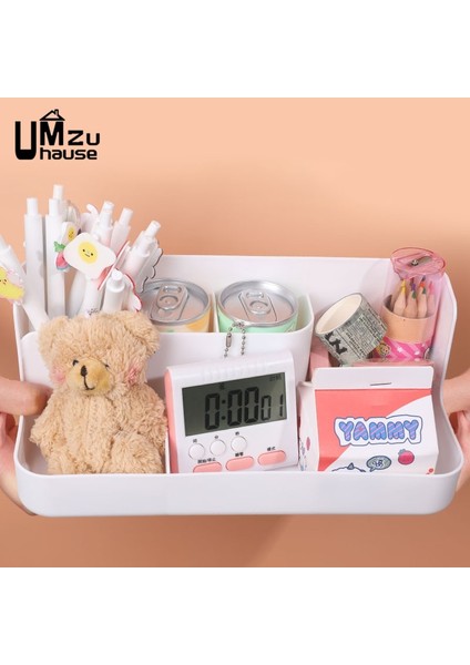 5 Izgaralar Pembe Kozmetik Saklama Kutuları Makyaj Organizatör Ruj Fırçası Uzaktan Kumanda Kalem Tuvalet Kutusu Ev Banyo Masaüstü Organizasyonu (Yurt Dışından) indirimleri