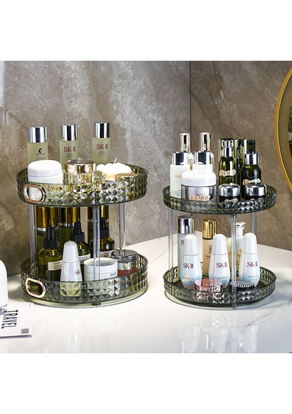 Küçük Boyutlu Kristal 3 Akrilik Makyaj Organizatör Kristal Su Geçirmez Kozmetik Tutucu Banyo Depolama Cilt Bakımı Pamuklu Ped Raf (Yurt Dışından) modelleri