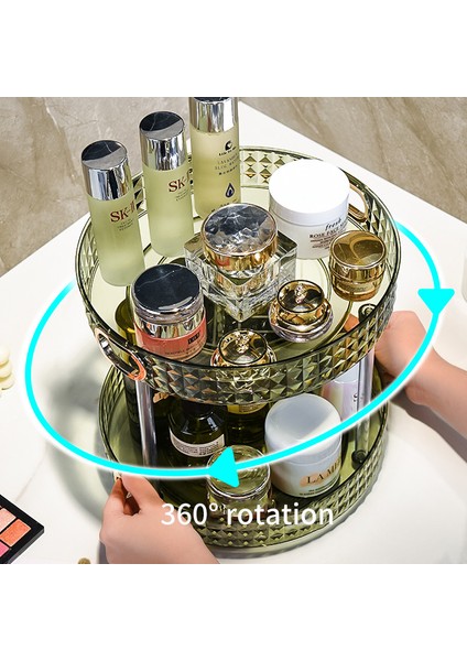 Küçük Boyutlu Kristal 3 Akrilik Makyaj Organizatör Kristal Su Geçirmez Kozmetik Tutucu Banyo Depolama Cilt Bakımı Pamuklu Ped Raf (Yurt Dışından) fırsatları