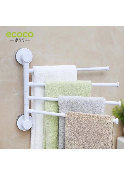 Gri Ecoco Vantuz Dönen Havlu Askısı Duvara Montaj Ücretsiz Delme Basit Yaratıcı Banyo Banyo Askısı Ev Gereçleri (Yurt Dışından)