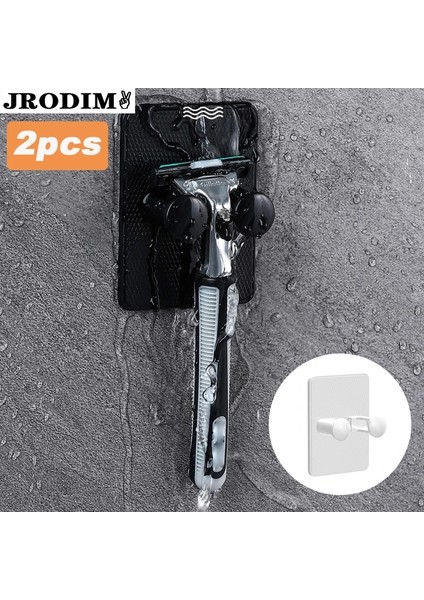 2 Adet Banyo Aksesuarları Su Geçirmez Tıraş Makinesi Tutucu Kanca Ayarlanabilir Jilet Raf Banyo Raf Duvara Monte Jiletli Kanca Fiş Tutucular (Yurt Dışından) fiyatları