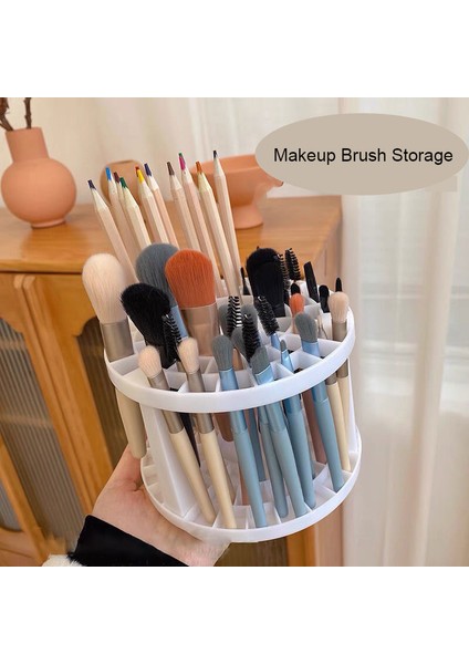 Beyaz Makyaj Fırça Tutucu Yeni Taşınabilir 49 Delik Sanatçılar Sanat Boya Fırçası Tutucu Standı Kozmetik Için Depolama Organizatörünü Tutar (Yurt Dışından) fiyatları