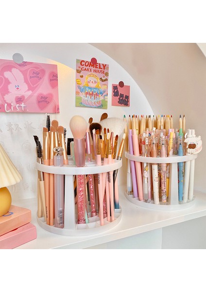 Beyaz Makyaj Fırça Tutucu Yeni Taşınabilir 49 Delik Sanatçılar Sanat Boya Fırçası Tutucu Standı Kozmetik Için Depolama Organizatörünü Tutar (Yurt Dışından) indirimleri