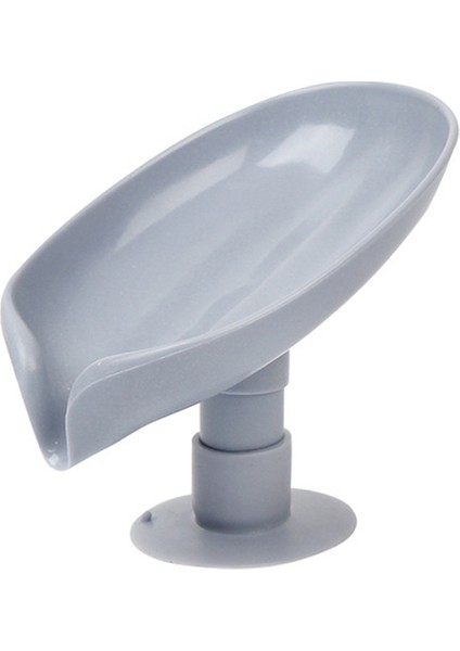 Gri Tip A Yaprak Şekli Sabun Kutusu Lavabo Drenaj Sabunluk Kutusu Banyo Sabunu Bulaşık Tuvalet Çamaşır Vantuz Sabunlar Kutusu Tepsisi Banyo Organizatör (Yurt Dışından)