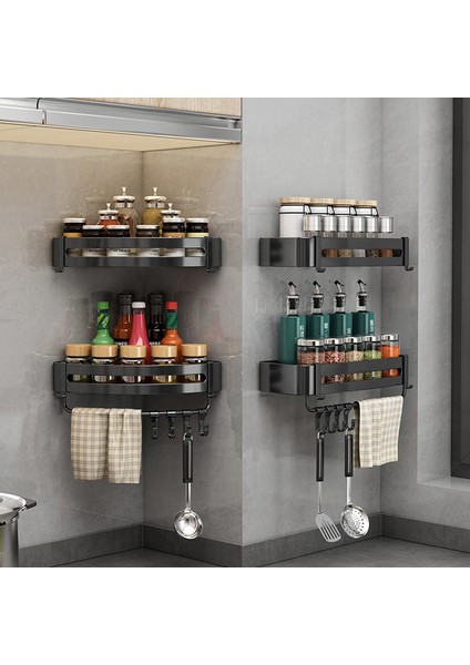 1 Adet Yükseltilmiş Gümüş No Matkap Banyo Rafları Havlu Tutucu Şampuan Depolama Rafı Banyo Köşe Rafı Duş Organizatör Banyo Aksesuarları Seti (Yurt Dışından)