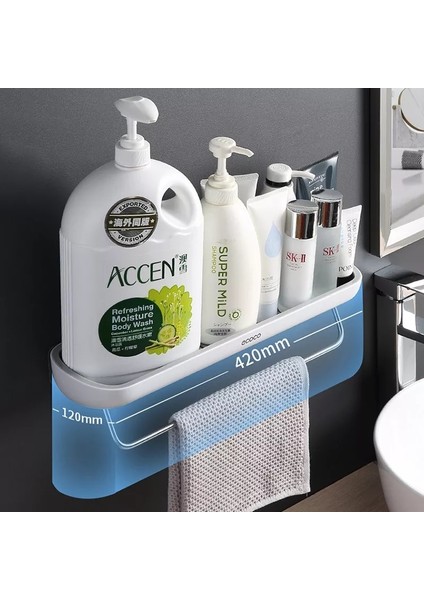 Gri-Üçgen-2 Adet Mıcck Banyo Rafları Organizatör Duvara Monte Depolama Rafı Şampuan Baharatlar Mutfak Rafı Havlu Bar Banyo Aksesuarları (Yurt Dışından) indirimleri