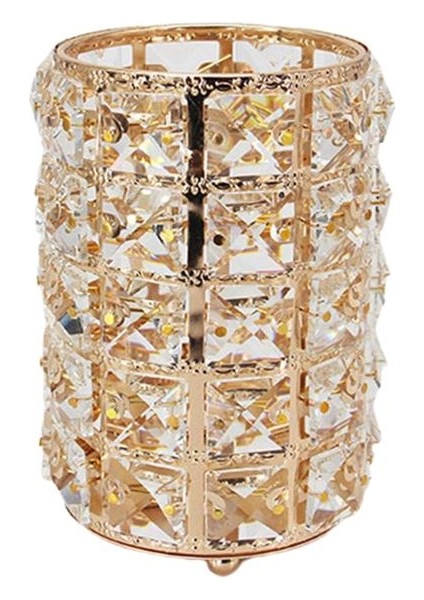 Altın Kristal Makyaj Fırça Organizatör Saklama Kutusu Vitrin Takı Kaş Kalemi Kozmetik Için (Yurt Dışından)