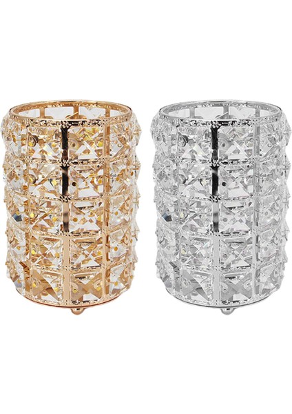 Altın Kristal Makyaj Fırça Organizatör Saklama Kutusu Vitrin Takı Kaş Kalemi Kozmetik Için (Yurt Dışından) fırsatları