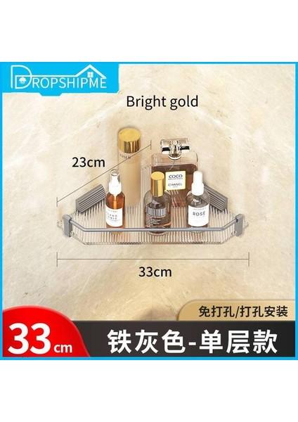 Stil 2 Dropshipme Banyo Rafı Hiçbir Matkap Duş Depolama Banyo Rafı Duvarda Akrilik Malzeme Pas Geçirmez Ev Banyo Mutfak Için (Yurt Dışından)