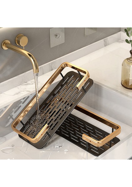 Standart Altın Yumruksuz Banyo Rafı Duvara Monte Alüminyum Raflar Şampuan Duş Depolama Rafı Tuvalet Tutucu Organizatör Banyo Aksesuarları (Yurt Dışından)