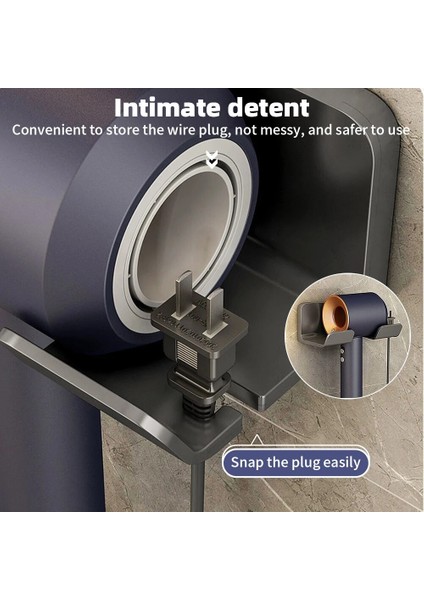 Tip 1-Beyaz Saç Kurutma Makinesi Braketi Banyo Rafı Depolama Rafı Duvara Monte Saç Kurutma Makinesi Braketi Depolama ve Sıralama Braketi Banyo Aksesuarları (Yurt Dışından)