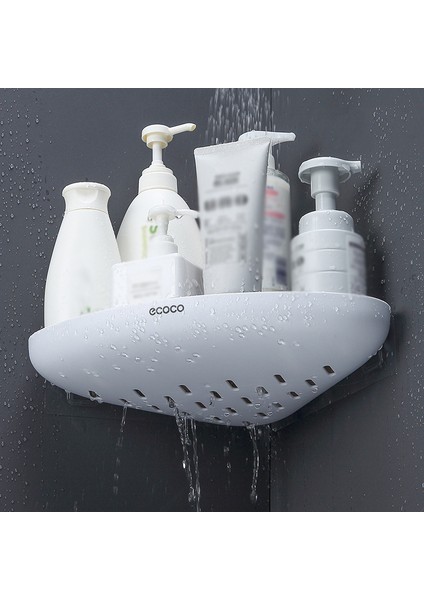 Siyah 1 Adet Ecoco Banyo Depolama Raf Duş Snap Up Köşe Raf Şampuan Tutucu Sepet Raf Duvar Rafları Raflar Mutfak (Yurt Dışından) fiyatları
