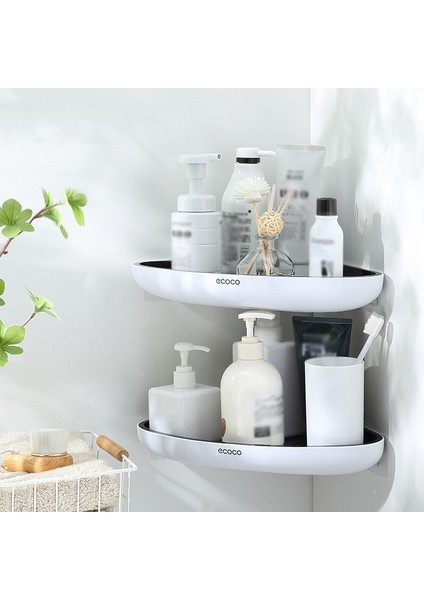 Siyah 1 Adet Ecoco Banyo Depolama Raf Duş Snap Up Köşe Raf Şampuan Tutucu Sepet Raf Duvar Rafları Raflar Mutfak (Yurt Dışından) fırsatları