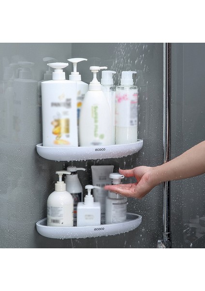 Siyah 1 Adet Ecoco Banyo Depolama Raf Duş Snap Up Köşe Raf Şampuan Tutucu Sepet Raf Duvar Rafları Raflar Mutfak (Yurt Dışından) indirimleri