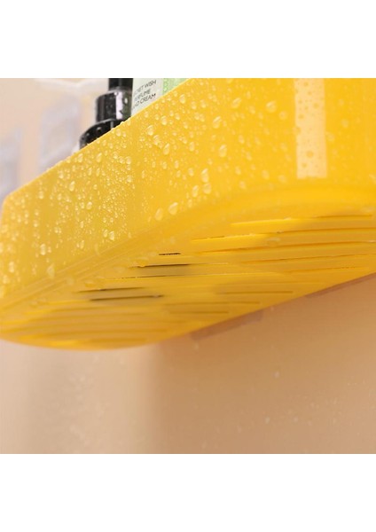 Sarı Duvara Monte Banyo Rafları Matkapsız Köşe Raf Duş Depolama Drenaj Raf Tutucu Tuvalet Organizatör Banyo Aksesuarları (Yurt Dışından) fiyatları