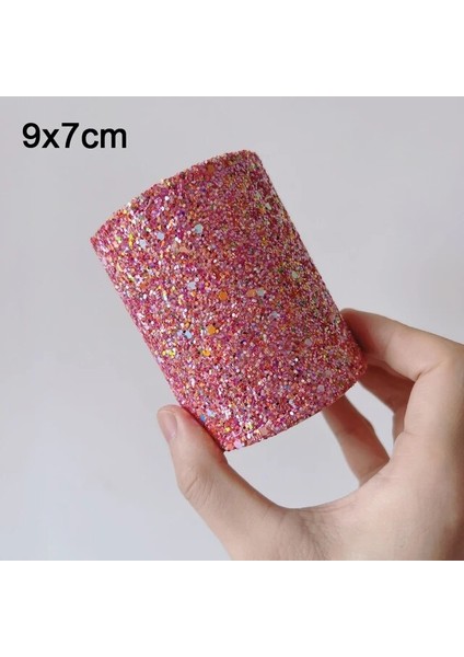 Bronz Glitter Makyaj Fırça Tutucu Bling Pu Deri Kozmetik Fırçalar Bardak Kalem Kalem Organizatör Ev Ofis Depolama Için (Yurt Dışından)