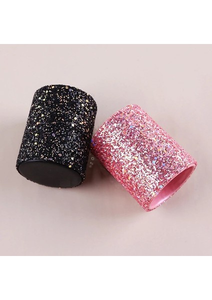 Bronz Glitter Makyaj Fırça Tutucu Bling Pu Deri Kozmetik Fırçalar Bardak Kalem Kalem Organizatör Ev Ofis Depolama Için (Yurt Dışından)