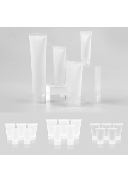 I 5 Adet 15ML/20ML/50ML/100ML Seyahat Boş Şeffaf Plastik Tüp Kozmetik Krem Losyon Şampuan Banyo Losyonu Kapları Şişeleri (Yurt Dışından) fiyatları