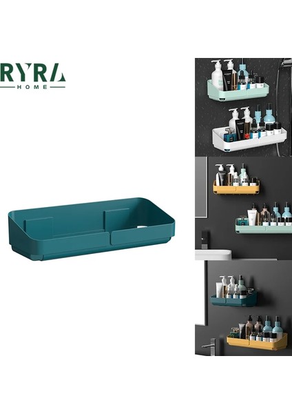 10 Küçük Kendinden Yapışkanlı Banyo Rafları Duvara Monte Depolama Raf Kutusu Tuvalet Lavabo Yumruk Ücretsiz Şampuan Tutucu Banyo Aksesuarları (Yurt Dışından)