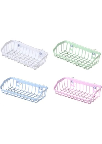Pembe Basit Lavabo Drenaj Sepeti Mutfak Depolama Rafı Vantuz ile Banyo Raf Ev Dekorasyon Organizatör Mutfak Aletleri (Yurt Dışından)