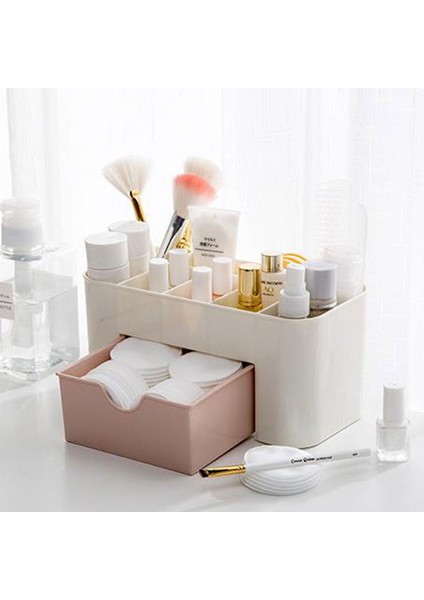Bl Makyaj Organizatör Yerden Tasarruf Masaüstü Kozmetik Makyaj Kutusu Çekmece Tipi Kutu Kozmetik Güzellik Aksesuarları Vitrin (Yurt Dışından) fiyatları