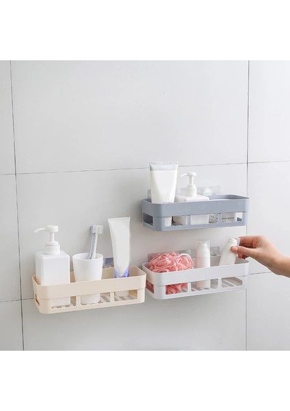 Beyaz B 3 Renk Banyo Rafı Banyo Yapışkanlı Depolama Rafı Mutfak Ev Dekorasyon Köşe Duş Rafı Raf Depolama Raf Aksesuarları (Yurt Dışından) indirimleri