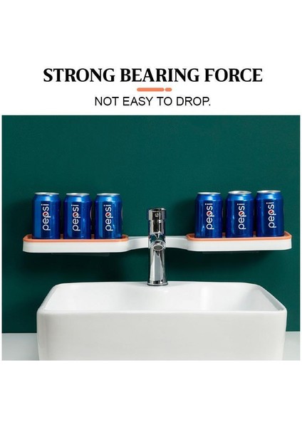 Orange Stanzenfreies Eckregal Für Badezimmer Tezgah Köşe Rafı Katlanabilir Banyo Deliksiz Kurulum Tezgah Rafı (Yurt Dışından) indirimleri