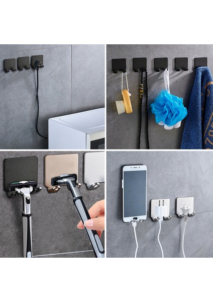 Tip A Gümüş 5 Adet 1/2/3 Adet Punch Ücretsiz Tıraş Bıçağı Tutucu Erkekler Tıraş Tıraş Makinesi Depolama Kanca Duvar Rafı Banyo Jilet Raf Duvar Mutfak Aksesuarları (Yurt Dışından)