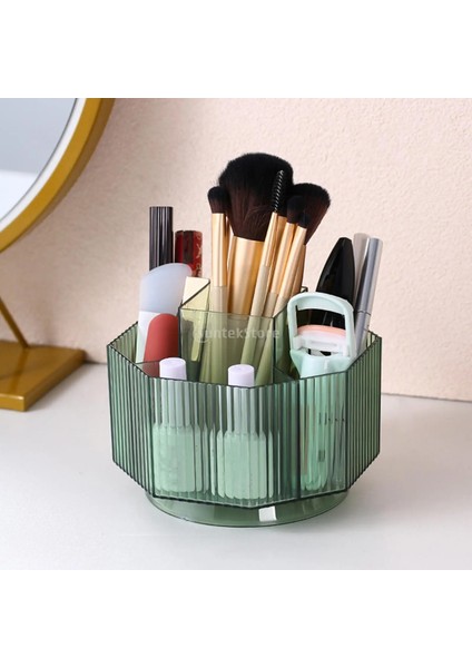 Şeffaf 360 Derece Döndürme Kozmetik Fırçalar Ruj ve Uzun Boy Için Saklama Kutusu Organizatör (Yurt Dışından) indirimleri