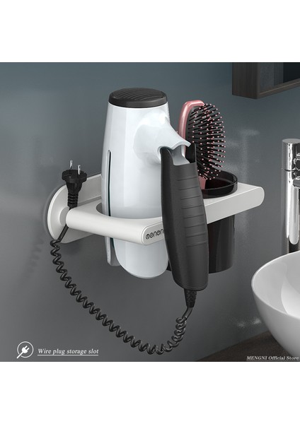 Gri (Sıradan) Mengnı Duvara Monte Saç Kurutma Makinesi Tutucu Yumruksuz Banyo Rafı Plastik Tarak Depolama Organizatör Raf Banyo Aksesuarları Setleri (Yurt Dışından) modelleri