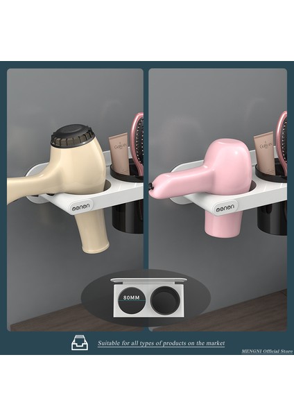 Gri (Sıradan) Mengnı Duvara Monte Saç Kurutma Makinesi Tutucu Yumruksuz Banyo Rafı Plastik Tarak Depolama Organizatör Raf Banyo Aksesuarları Setleri (Yurt Dışından) indirimleri