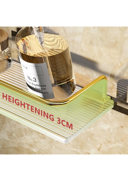 Stil 1 Dropshipme Banyo Rafı Hiçbir Matkap Duş Depolama Banyo Rafı Duvarda Akrilik Malzeme Pas Geçirmez Ev Banyo Mutfak Için (Yurt Dışından)