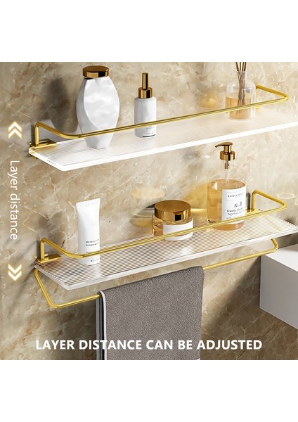 Stil 1 Dropshipme Banyo Rafı Hiçbir Matkap Duş Depolama Banyo Rafı Duvarda Akrilik Malzeme Pas Geçirmez Ev Banyo Mutfak Için (Yurt Dışından)