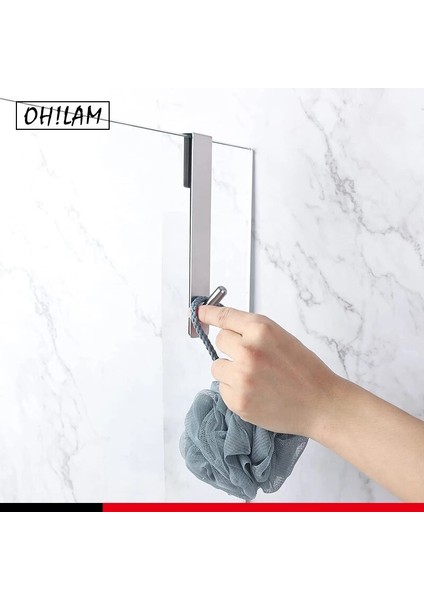 Siyah Kapı Üzeri Havlu Bornoz Kancaları Banyo Çerçevesiz Cam Duş Kapı Kancaları Havlu Banyo Topu Askı Mutfak Dolapları Dolaplar (Yurt Dışından)