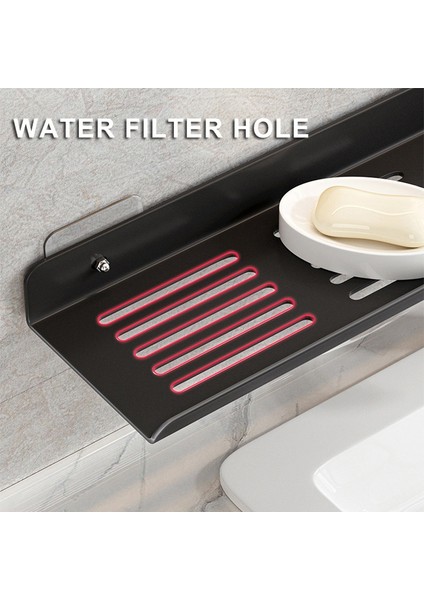 Beyaz 50 cm Banyo Rafları Duş Şampuan Depolama Duvar Rafı Banyo Organizatör Aksesuarı Sondaj Olmadan Paslanmaz Çelik Mutfak Tutucu (Yurt Dışından)