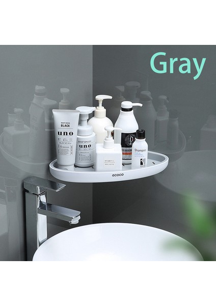 Gri Köşe Ecoco Ecoco Duvara Monte Banyo Rafı Duvar Ücretsiz Delme Depolama Rafları Şampuan Havlu Askısı Banyo Aksesuarları Mutfak Organizatör (Yurt Dışından)