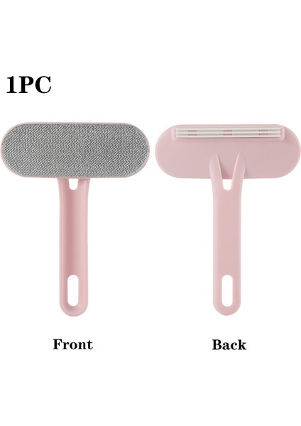 Pembe 1 Adet Çift Taraflı Pet Saç Çıkarıcı Fırça Pamuk Tiftiği Temizleyici Giyim Için Yün Ceket Elbise Tıraş Makinesi Halı Kazıyıcı Fırça Ev Cleani (Yurt Dışından)