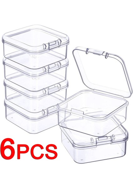 6 Adet-3.5x3.5x1.8 cm 6 Adet Mini Kutular Kare Şeffaf Plastik Takı Saklama Kutusu Konteyner Ambalaj Kutusu Küpe Yüzükler Boncuk Küçük Öğeler Toplama (Yurt Dışından) modelleri