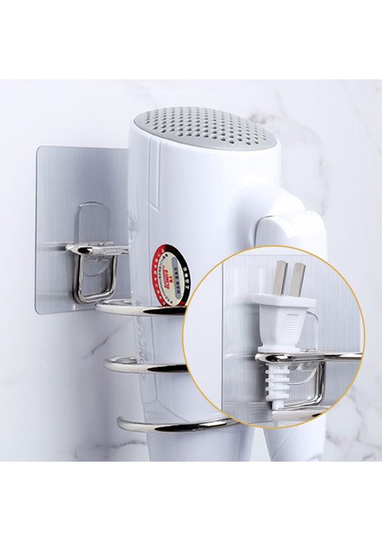A-2 Saç Kurutma Makinesi Tutucu Blower Organizatör Yapışkanlı Duvara Monte Tırnak Ücretsiz Hiçbir Sondaj Paslanmaz Çelik Banyo Için Spiral Standı (Yurt Dışından)