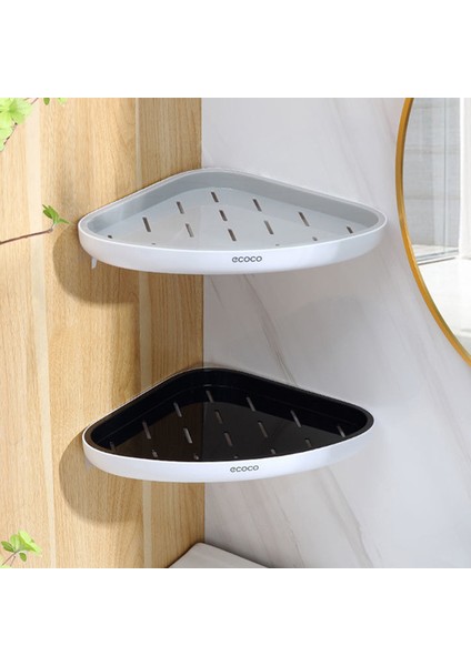 Gri Köşe Ecoco Ecoco Duvara Monte Banyo Rafı Duvar Ücretsiz Delme Depolama Rafları Şampuan Havlu Askısı Banyo Aksesuarları Mutfak Organizatör (Yurt Dışından)