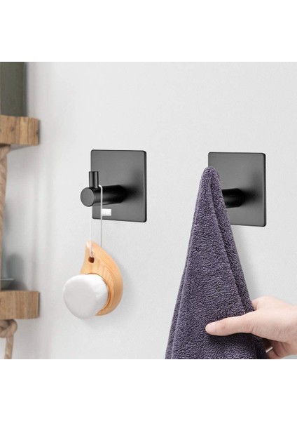 1 Adet Siyah 1/3 Adet Yumruk Ücretsiz Banyo Rafı Yapışkanlı Kancalar Su Geçirmez Havlu Tutucu Giysi Rafı Anahtarlık Duvar Rafı Banyo Aksesuarları (Yurt Dışından)