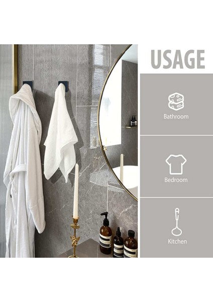 1 Adet Siyah 1/3 Adet Yumruk Ücretsiz Banyo Rafı Yapışkanlı Kancalar Su Geçirmez Havlu Tutucu Giysi Rafı Anahtarlık Duvar Rafı Banyo Aksesuarları (Yurt Dışından)